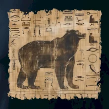 Egyptské hieroglyfy medvěd