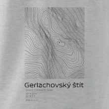 Gerlachovský štít - vrstevnice v obdélníku