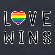 Love wins nápis
