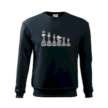 Šachové figurky v řadě - kreslené