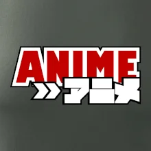 Anime nápis červený