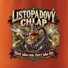 Listopadový chlap rum a ostrý štír