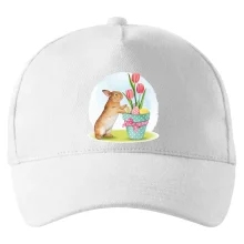 Velikonoční zajíček tulipány