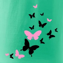 Motýli růžovo černí