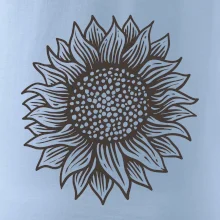 Slunečnice kreslená černobílá
