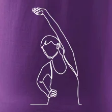 Protahující se žena jedním tahem