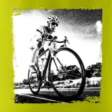 Cyklista černobílá cesta