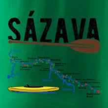 Mapa řeky Sázavy