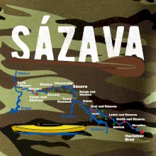 Mapa řeky Sázavy