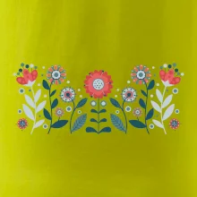 Folklor - květiny v řadě