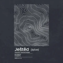 Ještěd - vrstevnice v obdélníku