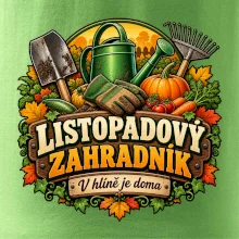 Listopadový zahradník v hlíně je doma