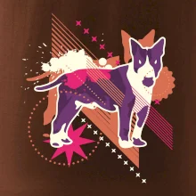 Pes abstrakce fialový