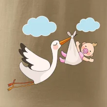 Čáp čekáme miminko - holka