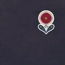 Folklor na prsu květina kulatá