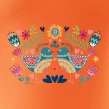 Folklor - dva barevní ptáčci