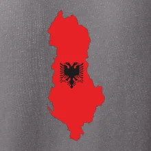 Albánie mapa a znak