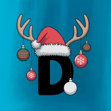 Vanoční rodinná trička - písmeno a čepice