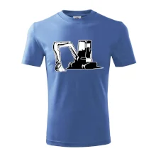 Bagr bez nápisu černobílý