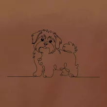 Havanský psík linka jedním tahem