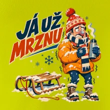 Rodinná vánoční trička - Já už mrznu táta sáňkování
