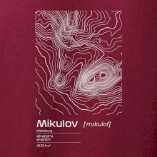 Mikulov - vrstevnice v obdélníku