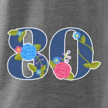 Květinové číslo kreslené - 80