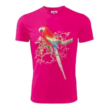 Papoušek na listnatém stromě