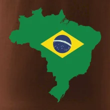 Brazílie vlajka v mapě