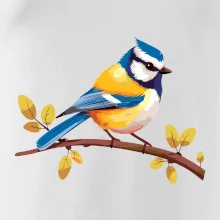 Sýkorka modřinka kreslená