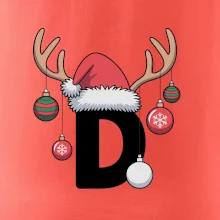 Vanoční rodinná trička - písmeno a čepice