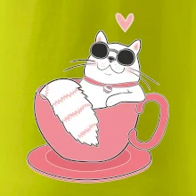 Hustá kočka v hrníčku