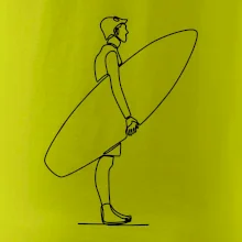 Surfař stojící jedním tahem