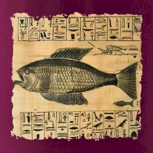 Egyptské hieroglyfy ryba