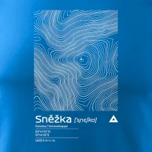 Sněžka - vrstevnice v obdélníku