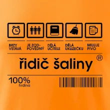 Čárový kód - řidič šaliny