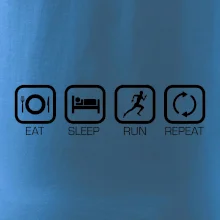 Eat sleep run repeat v řadě