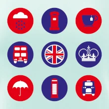 Anglie symboly v kruzích