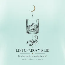 Listopadový klid whisky a štír linková kresba