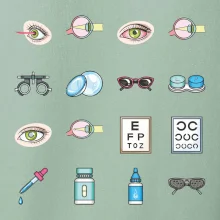 Oční lékař ikony