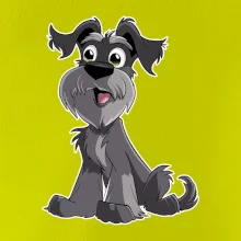 Knírač kreslený sedící