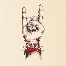 Rocková ruka s náramkem