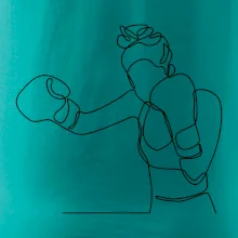 Žena boxerka jedním tahem