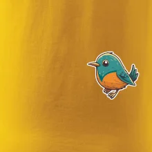 Ptáček kreslený na prsu