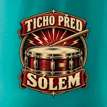 Ticho před sólem - vintage bubenický emblém