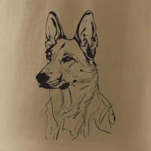 Německý ovčák černá kresba