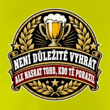 Není důležité vyhrát - pivní pohár a zlatý vavřín