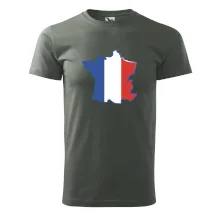 Francouzská vlajka mapa obrys