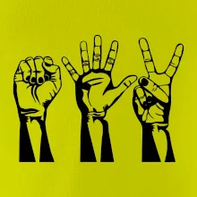 Kámen nůžky papír černé