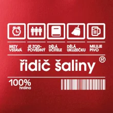 Čárový kód - řidič šaliny